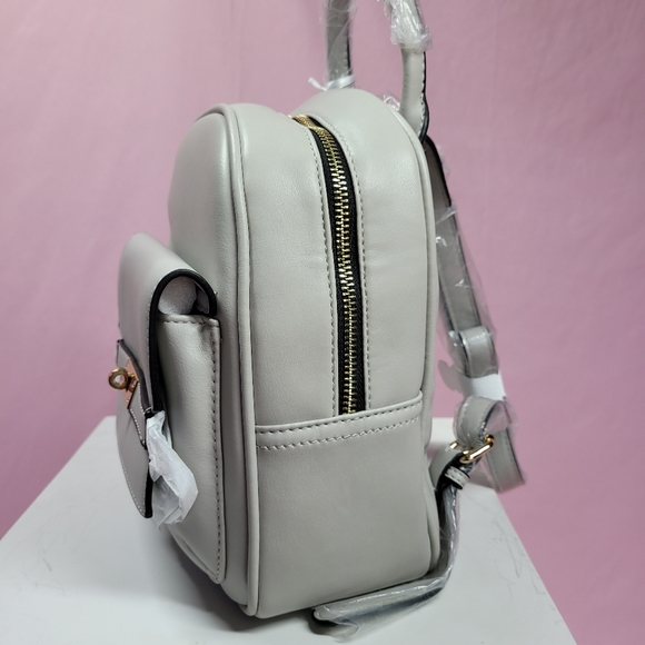 La Terre small vegan leather backpack, new with tags, dove gray - Picture 6 of 10